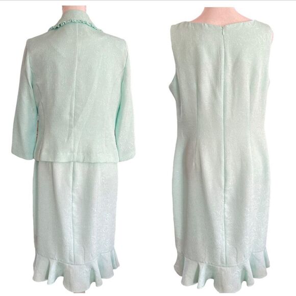 Danny & Nicole 2-piece Mint Green Blazer & Dress Set Size 10 - Picture 2 of 16
